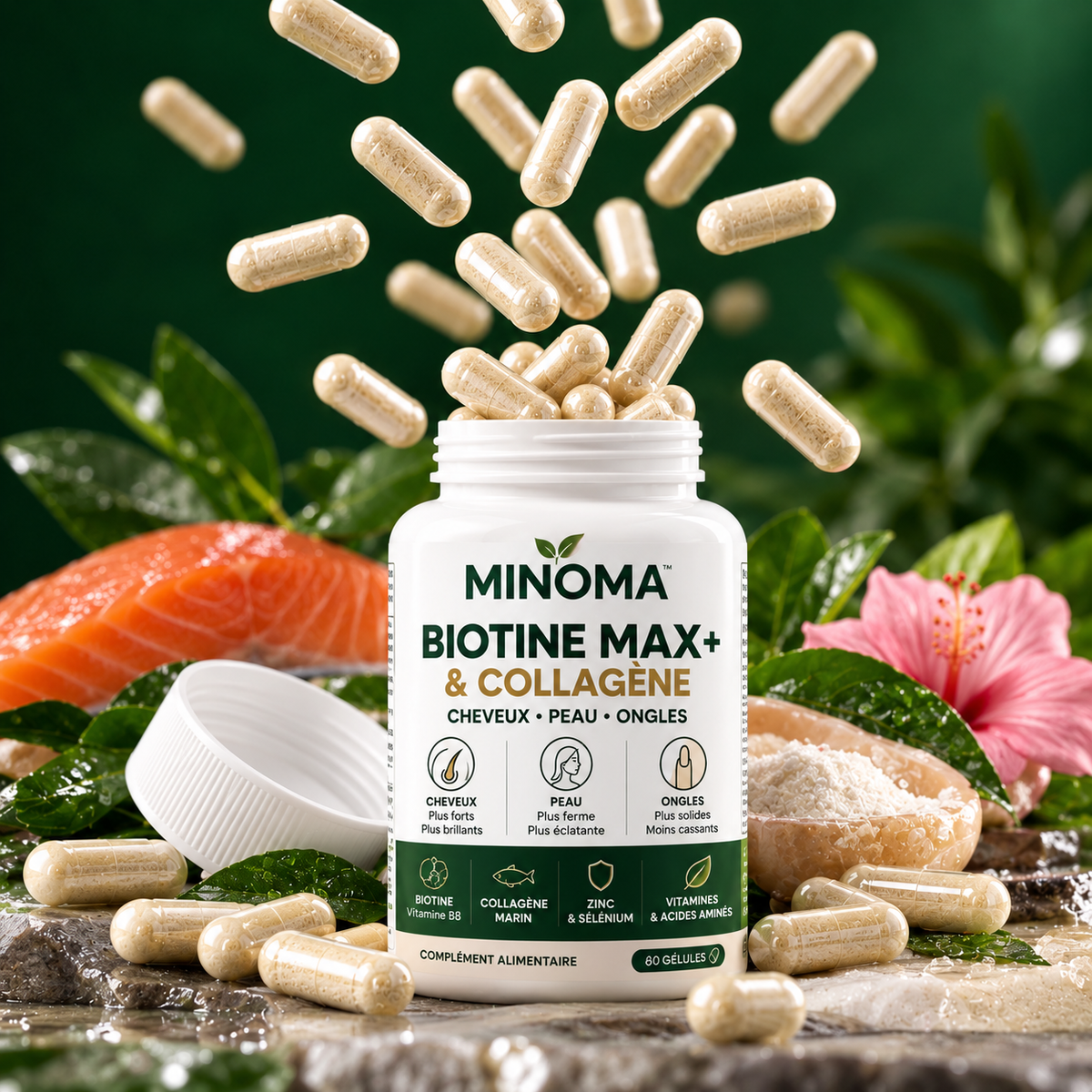 Flacon MINOMA et capsules