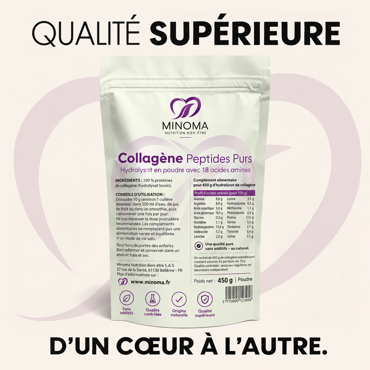 Collagène Hydrolysé en Granulés MINOMA