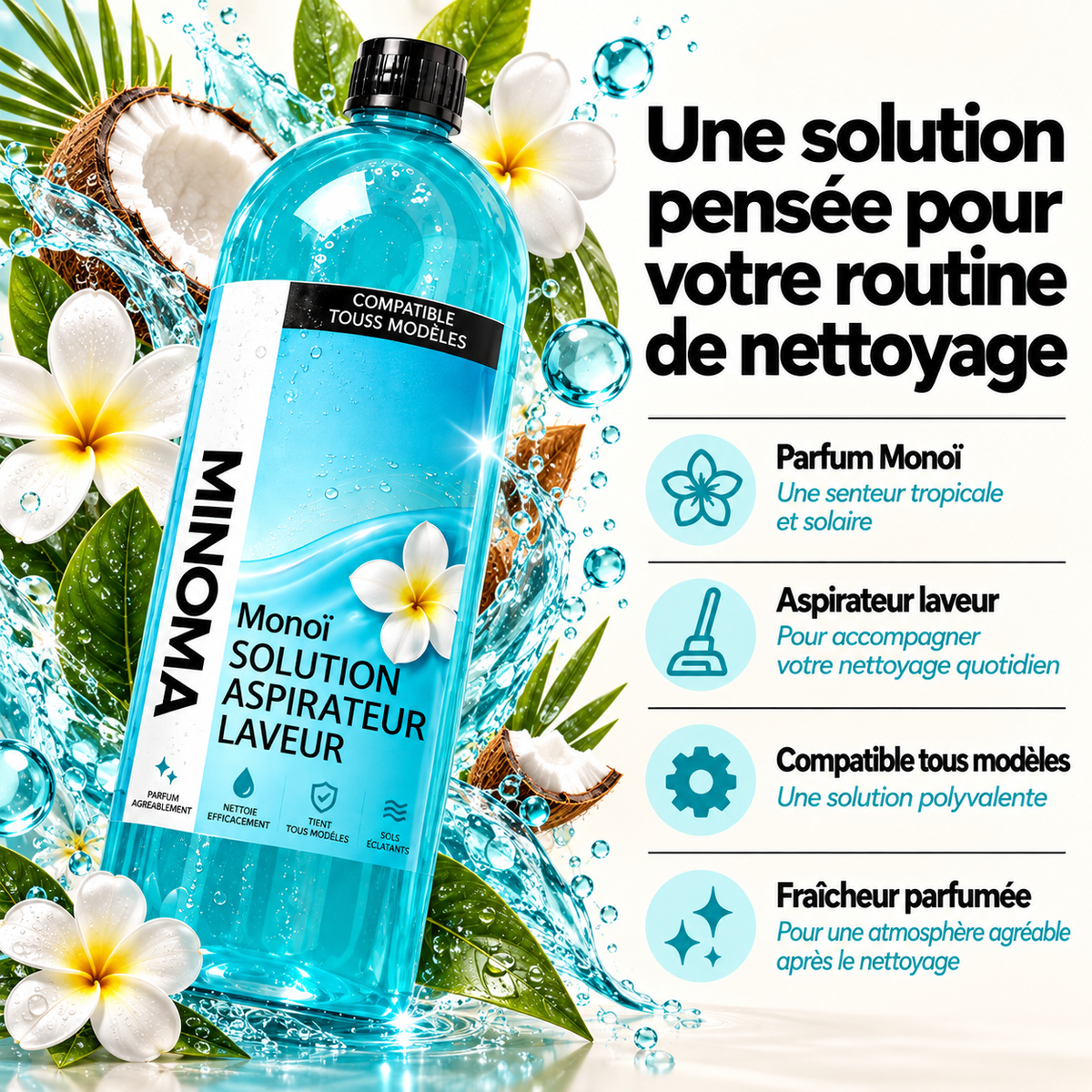 Solution Aspirateur Laveur Monoï